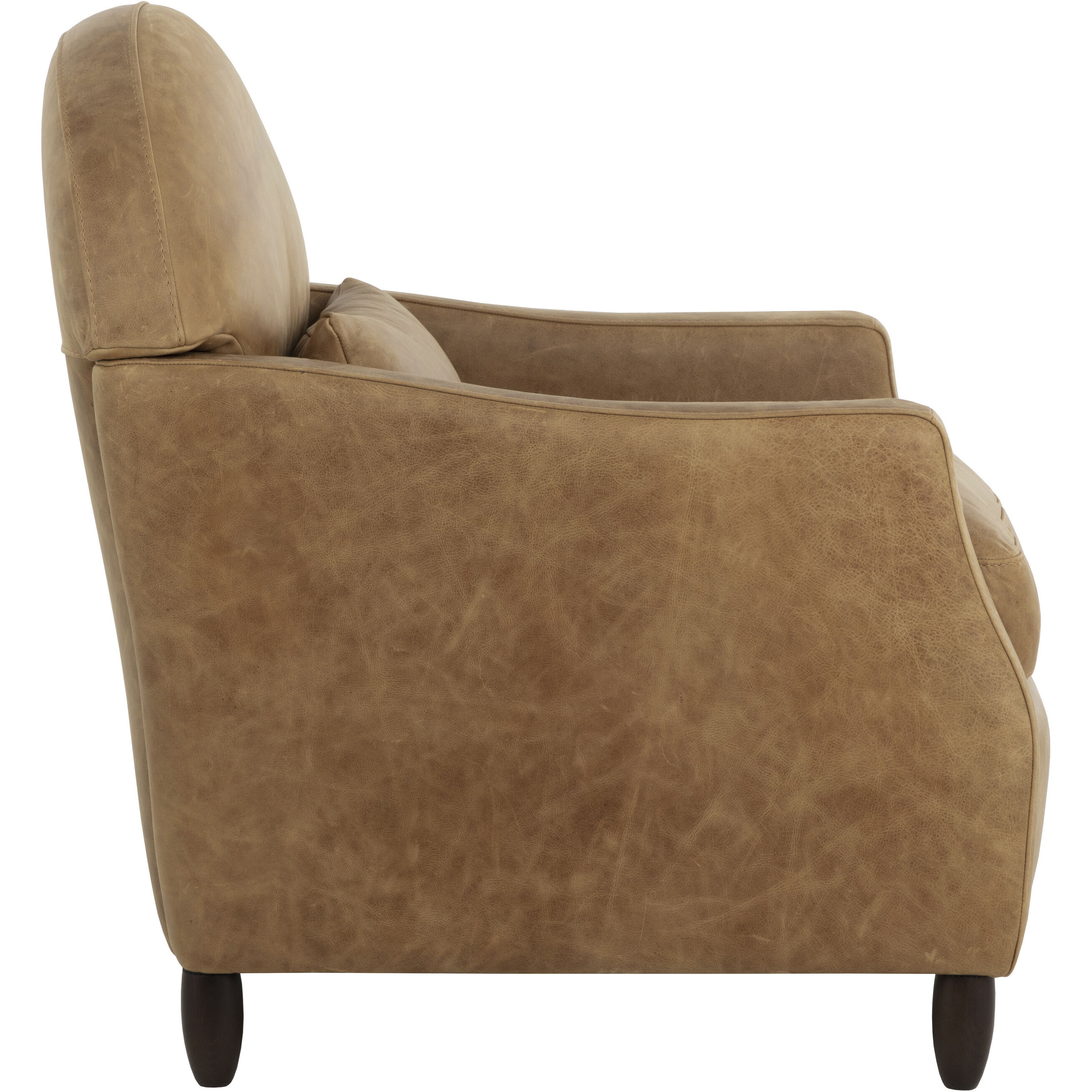 Cynthia Camel Leather Lounge Chair